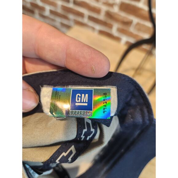 Corvette Hat Cap Navy Gray Adjustable Strap Back Flag Logo Open Road Brand - Picture 7 of 7